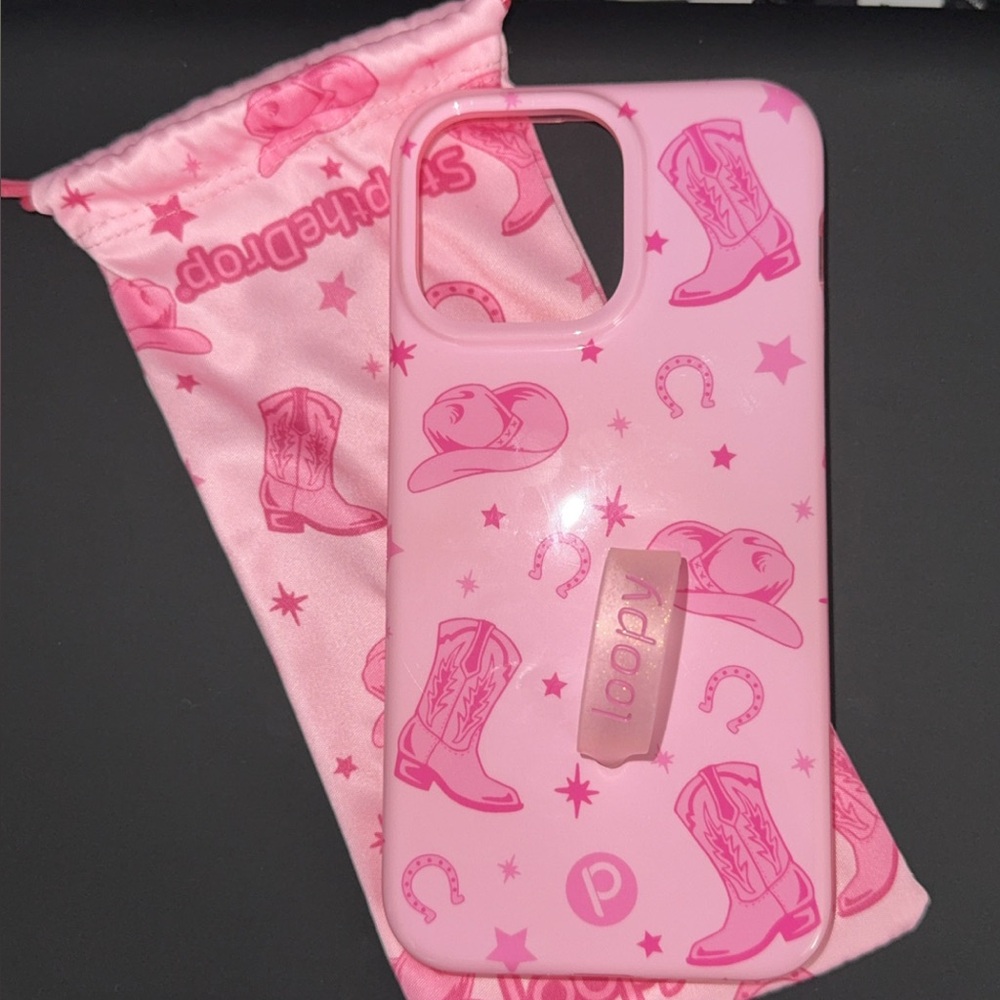 Loopy Case Pink Western Design iPhone 15 Pro Max Case